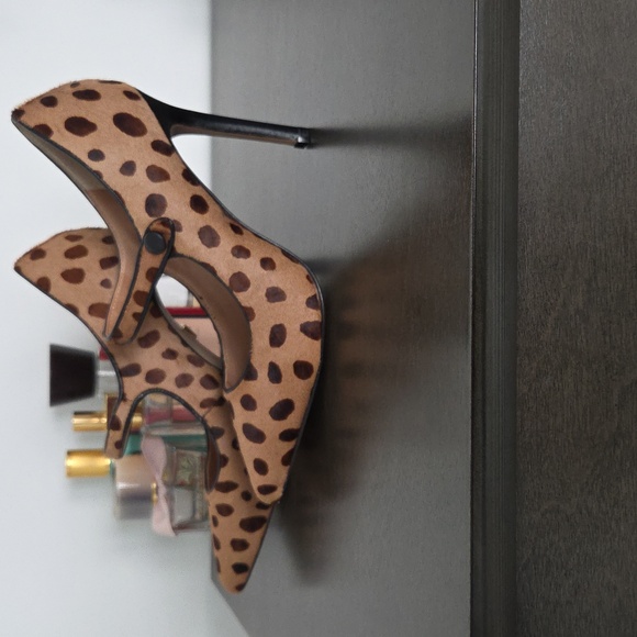 Pour La Victoire Leopard Print Stiletto Heels - New Without Box - Picture 3 of 4